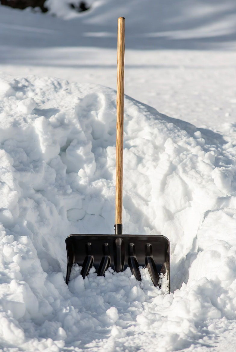 Shovel snow safely