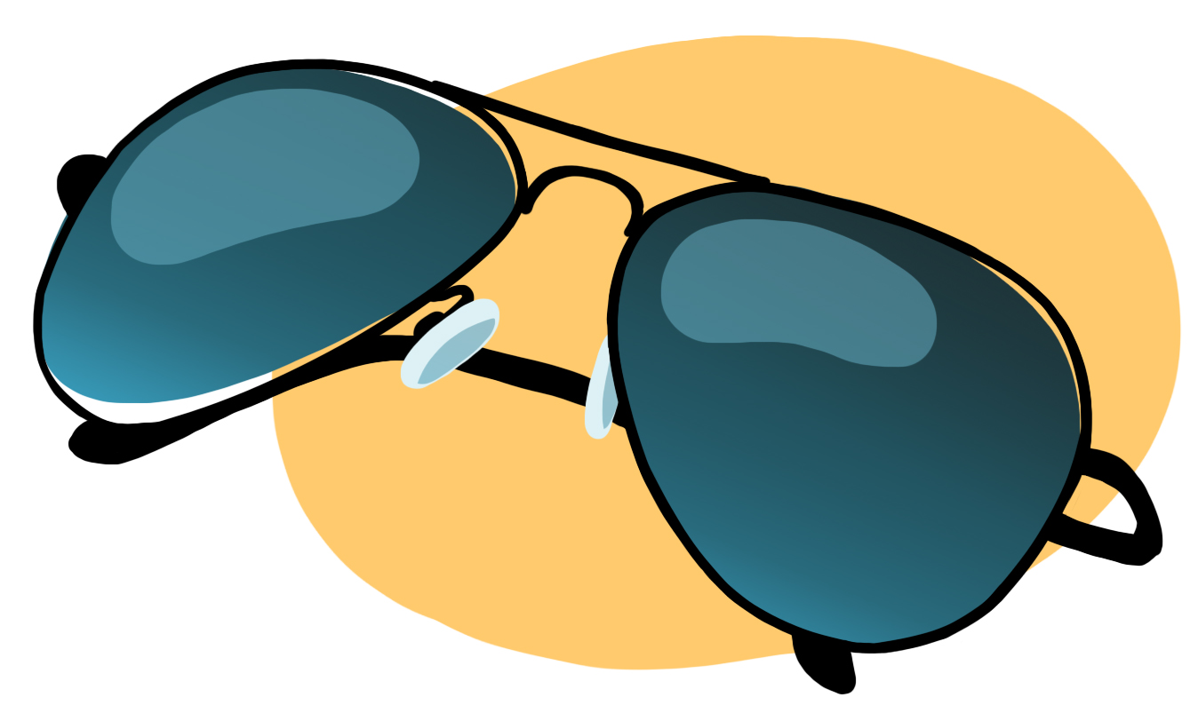 Sunglasses protect the eyes