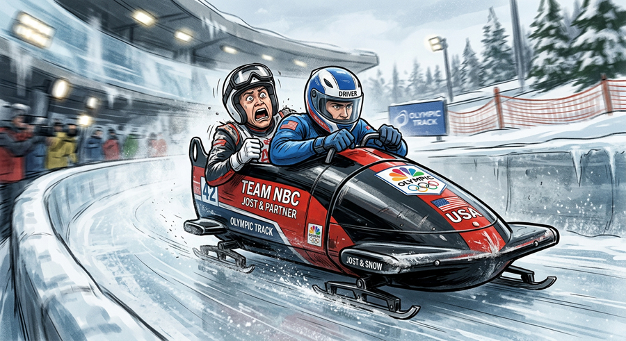 Colin Jost versus the bobsled