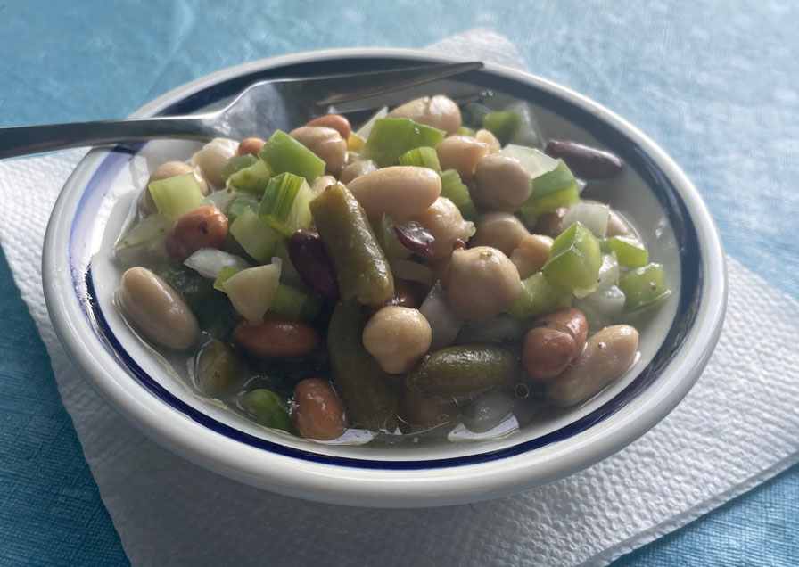 No time, no problem: Stir-together five bean salad