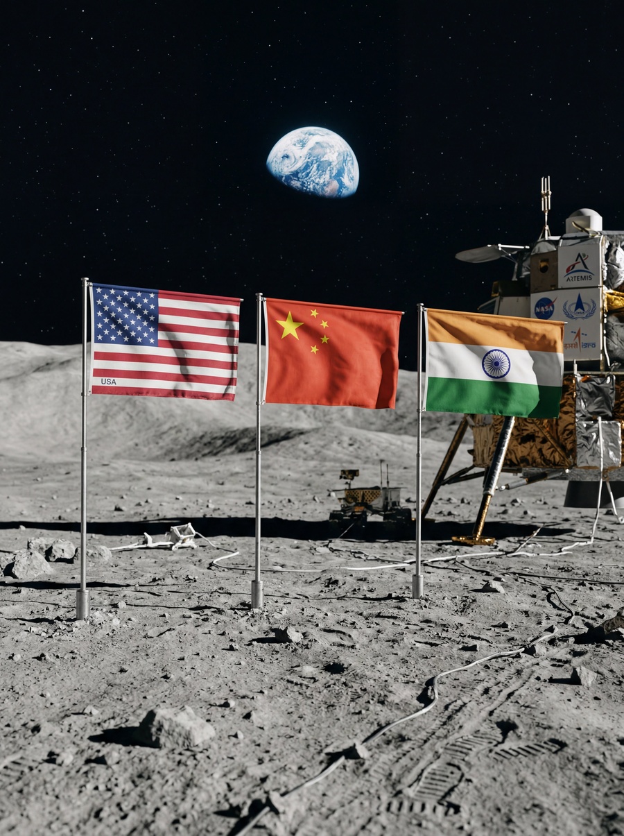 Three flags, one crater: We're going back
