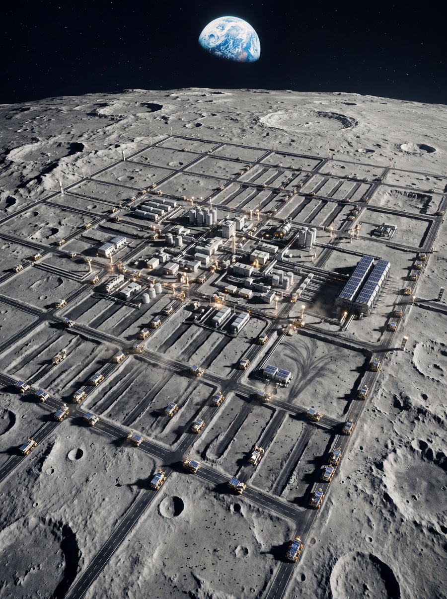 Robots on the moon wouldn’t look like a city