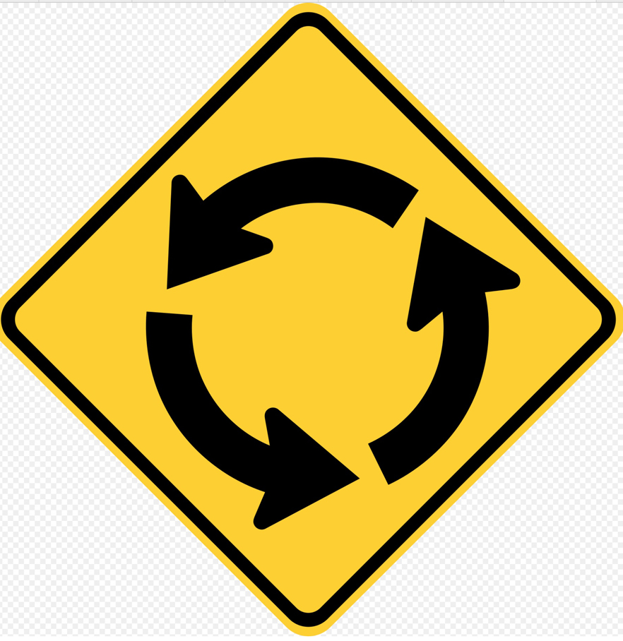 How to safely navigate a roundabout