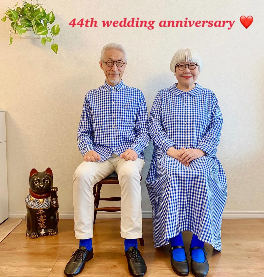 This is a photo of Tsuyoshi and Tomi Seki, senior influencers who use the Instagram handle @bonpon51