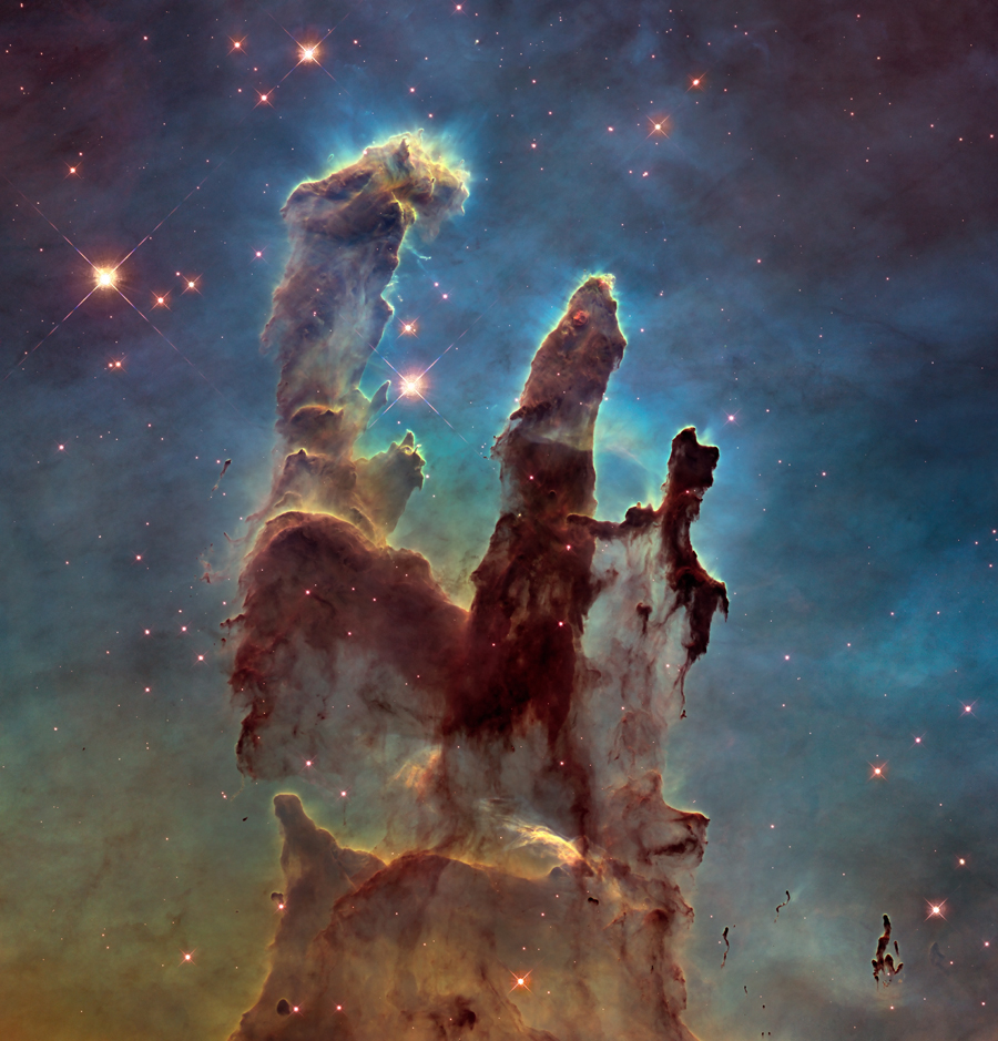 One of Hubble's most famous images: Pillars of Creation.