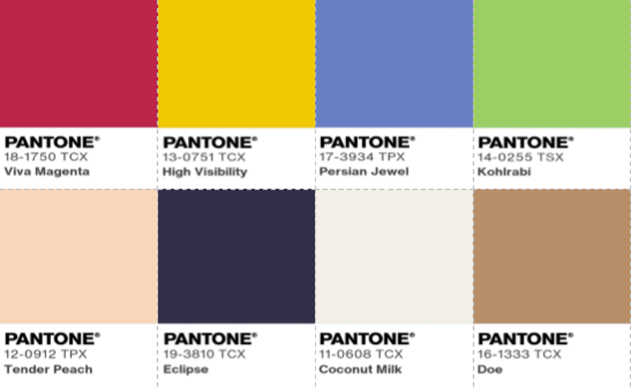Pantone's color trends for fall and winter