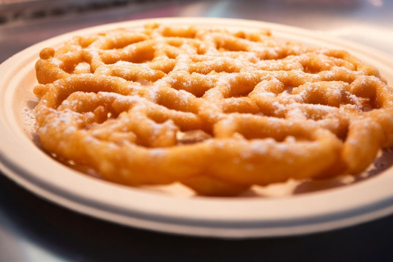 How long do you have to walk to sweat off a funnel cake?