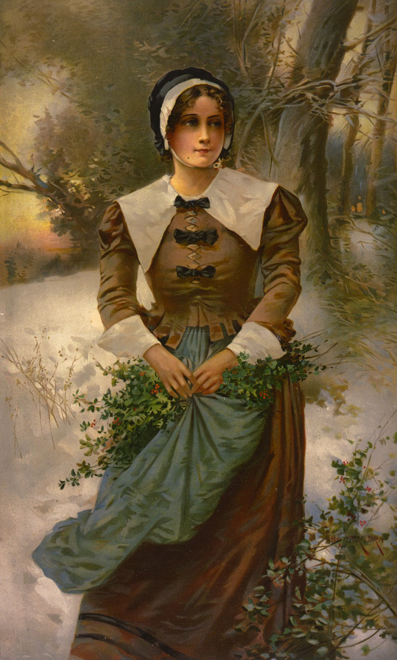 A fair Puritan by E. Percy Moran, 1897
