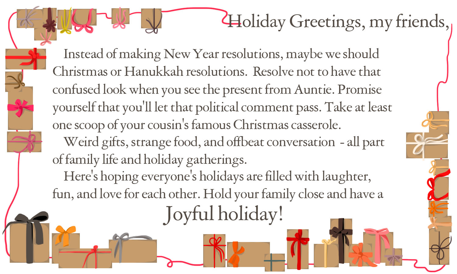 A holiday message you can use in your newsletter