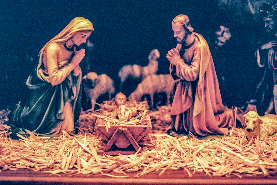 The first Nativity scene