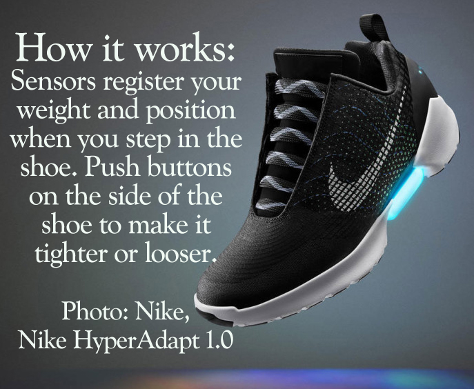Nike's self-lacing shoes will be available for Christmas