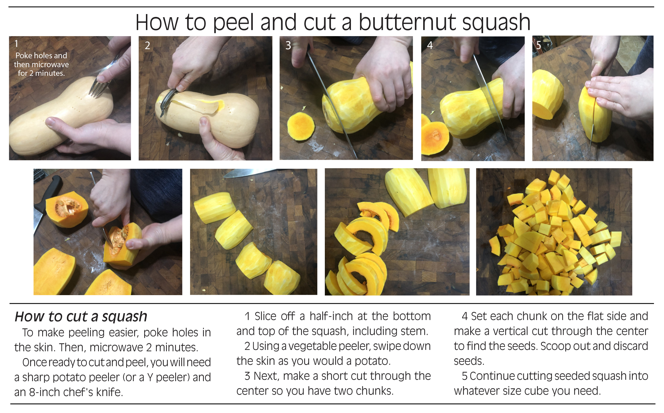 How to choose and peel a butternut squash