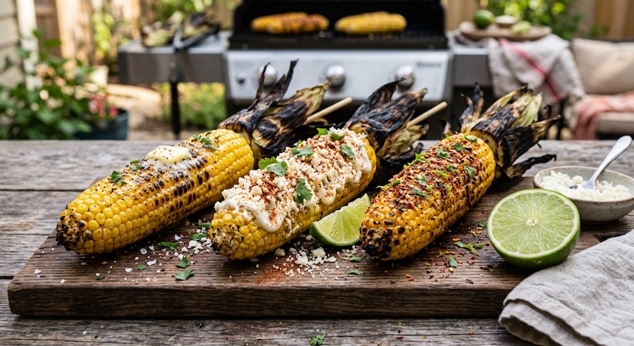 Grill the perfect corn on the cob, then dress it up